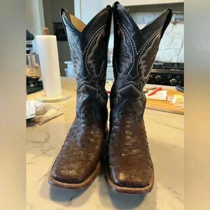 LOS ALTOS Men’s OSTRICH boots like new sz 7.5 EE worn less than 10 times